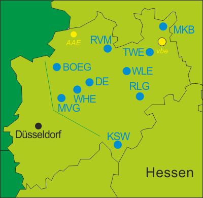 Nordrhein-Westafeln - Westfalen und Rhuhrgebiet
