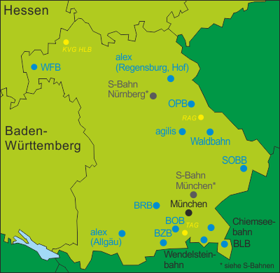 Deutschland Regionale Bahnen Bayern