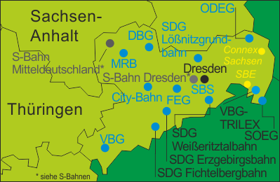 Deutschland Regionale Bahnen Sachsen