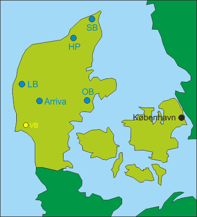 Dänemark Regionale Bahnen Jylland
